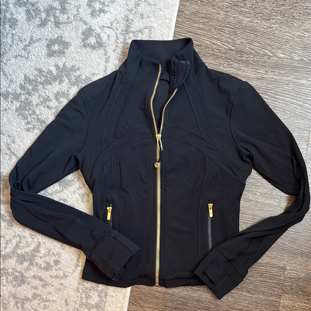 Lululemon black Jacket with Gold Accents
